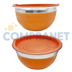 Bowl Acero Inoxidable pintado, 18 cm tapa Plástica 13132 - tienda online