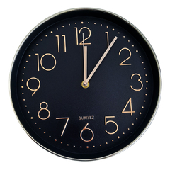 Reloj de pared, analógico 24 cm, diámetro, PVC 12987