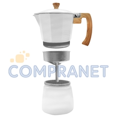 Cafetera Moka Express C/Mango de madera, 9 Pocillos 13180 - Compranet