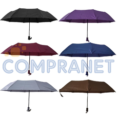 Paraguas Semi Automático Liso con funda, 8 varillas, Colores 13041 - comprar online