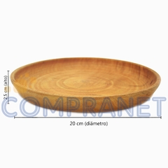 Platos Cavados 20cm de Madera Algarrobo 11595 en internet