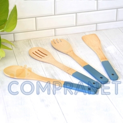 Cuchara de madera, Bambú, 30 cm, c/dientes utensilio de cocina 12482 en internet