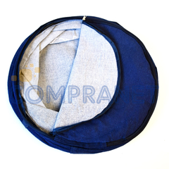 Imagen de Canasto de tela rígida, impermeable, ropa sucia con tapa y cierre, 12038