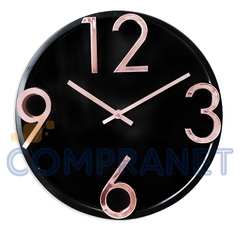 Reloj de pared Analógico de PVC, 30 cm diámetro, 12424 - Compranet