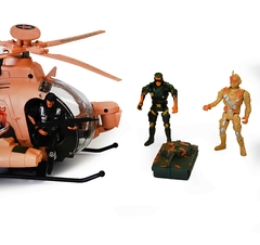 Helicóptero camuflado con luz y sonido, mas 2 militares, 10628 - tienda online