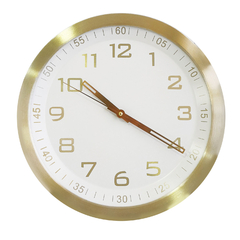 Reloj de pared Analógico de aluminio, Grande 35 cm diámetro, 13100 12425