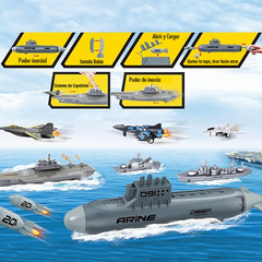 Set de Portaaviones y Submarino, juguete naval con lanzamiento, 12840 en internet