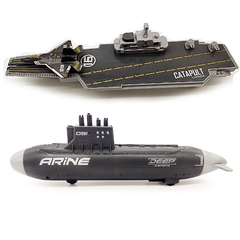 Set de Portaaviones y Submarino, juguete naval con lanzamiento, 12840 - Compranet