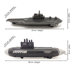 Set de Portaaviones y Submarino, juguete naval con lanzamiento, 12840 - comprar online