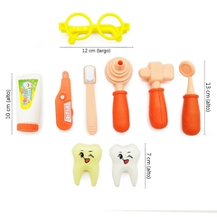 Set de Dentista, Juego de Odontólogo, 11 piezas, con dentadura y Valija, 7867 - tienda online