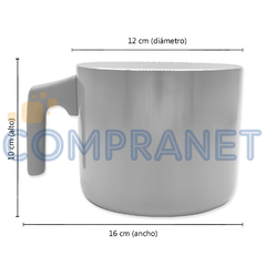 Jarro Ceramico Antiadherente Gris Linea Soft 12cm 11490 - comprar online