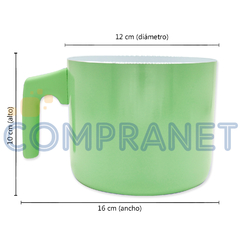 Jarro Ceramico Antiadherente Verde Agua Linea Soft 12cm 11493 - comprar online