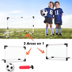 Arco de Futbol 2 en 1 c/accesorios, inflador y pelota 13185