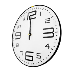 Reloj de pared, analógico 30 cm diámetro, Vidrio Cóncavo 13105