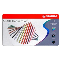 Lapices Stabilo Acuarelables Premium, Aquacolor, Lata X 12, 12334 - tienda online