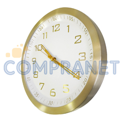 Reloj de pared Analógico de aluminio, Grande 35 cm diámetro, 13100 12425 en internet