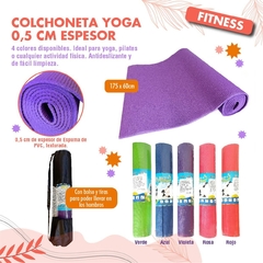 Colchoneta texturada Yoga-pilates, con bolso, 0.5 cm espesor, 10561 - tienda online