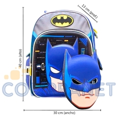 Mochila “Batman”, 16 pulgadas, Incluye máscara, de espalda, Original Cresko 12309 - comprar online