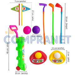 Imagen de Set Chico de Golf, Carrito para transportar, 3 palos 4 pelotas 12871