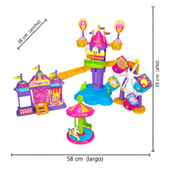 Piny Pon Parque de diversiones con figura y Accesorios Play Set 13329