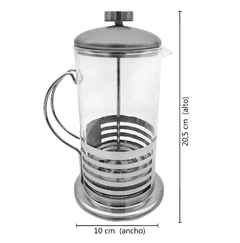 Cafetera con embolo, prensa francesa, 600 ml, Acero y vidrio, 12578 - tienda online