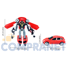 Auto Robot Transformable, se convierte en auto + 2 armas 12743 - tienda online