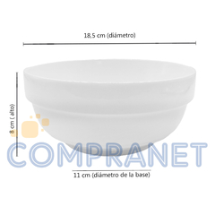 Imagen de Fuente Bowl de Porcelana Circular 18,5 cm, Cocina 12814