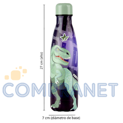 Botella Acero Inox Térmica Dino Footy 500ml, tapa a rosca, 12917 - Compranet