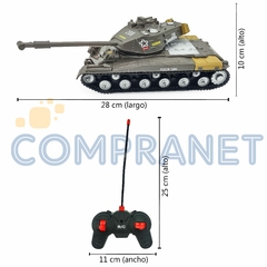 Tanque Control Remoto, con Luz y Sonido, torreta gira manualmente, 3655 - comprar online
