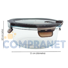 Taper Contenedor Recipiente hermético de Vidrio c/Tapa, 620ml 13030 - comprar online