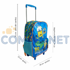 Mochila escolar 16 pulgadas, Con carro Minions 13015 - tienda online