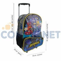 Mochila escolar 16 pulgadas, Con carro Batwheels 12998 en internet