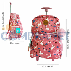 Mochila con llavero de peluche 16 pulgadas, C/Carrito, 12899 en internet