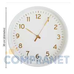 Reloj de pared, analógico 30 cm, diámetro, 13099 - comprar online