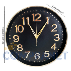 Reloj de pared, analógico 31,5 cm, diámetro, PVC 12988 en internet