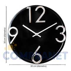 Imagen de Reloj de pared Analógico de PVC, 30 cm diámetro, 12424