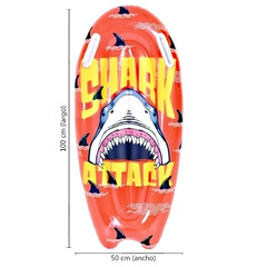 Tabla de Barrenar Inflable Surf Shark, 100 x 50, Sun Club, verano 12937 - tienda online