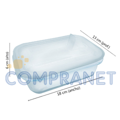 Taper Contenedor Recipiente hermético de Vidrio c/Tapa Plástica, 620ml 13143 - tienda online