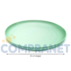 Set de 5 platos ecológicos biodegradables x 15cm, color pastel, 11832 - comprar online