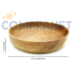Imagen de Fuente de madera algarrobo, 24 cm diámetro, 11805