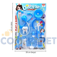Set de Doctor/Dentista, Kit completo para niños, 2 colores, 10 piezas, 12155 - tienda online
