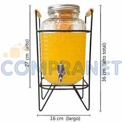 Imagen de Dispenser de Jugo Vidrio 3900ml con Base 11271