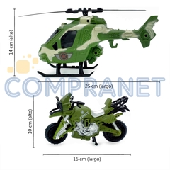 Set Soldados con Helicóptero y Moto 11327 - comprar online