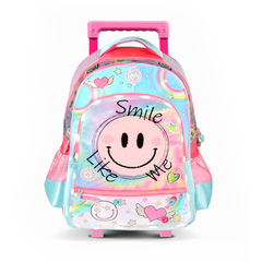 Mochila Footy “Smile” C/Carrito, 18 Pulgadas, Luz Led, original 12665