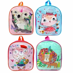 Mochila p/Jardín Personajes 12 pulgadas, Espalda, 11023. - tienda online