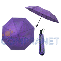 Paraguas Semi Automático estampado con funda, 8 varillas, Colores 13043 - Compranet