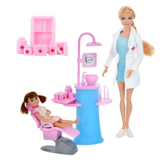 Muñeca articulada Dentista con niña y accesorios, 12744