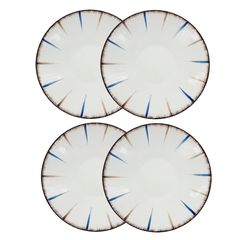 Plato hondo de porcelana x 4 unidades 20 cm, cocina, 12835