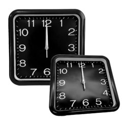 Reloj de pared, analógico, Cuadrado, 25x25 cm 12914 - tienda online