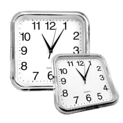 Reloj de pared, analógico, Cuadrado, 25x25 cm 12914 en internet